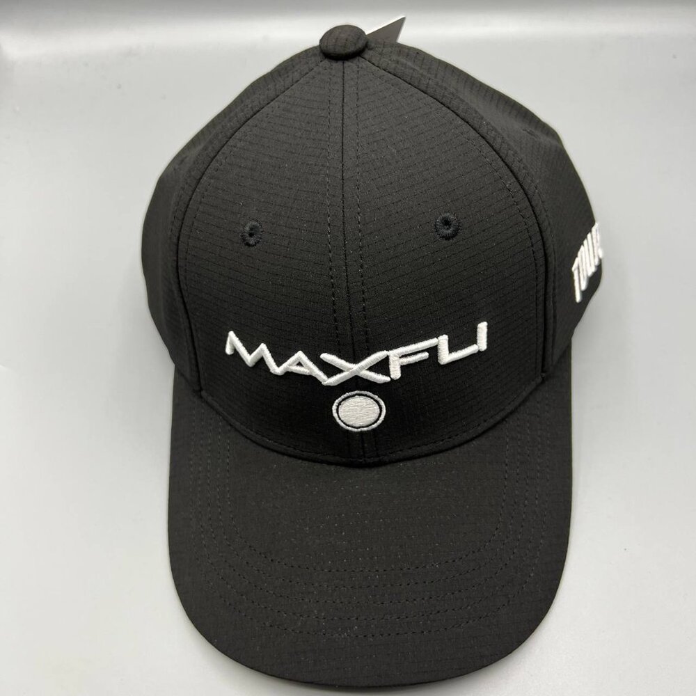 Maxfli Tour Golf Hat Men Black‎ 3D Logo Snap Back Cap New